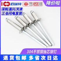 304 stainless steel blind rivet countersunk head flat head aluminum pull nail pump open type aluminum rivet 2 4 3 4mm5mm
