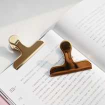 Jinyi stationery retro brass long tail clip medium metal bright surface texture iron clip copper polished office folder cute hand account ticket clip creative stationery dovetail clip