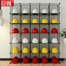 Factory safety head cap shelf workshop shelf floor multi-layer storage construction safety helmet storage box
