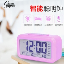 Kangba children alarm clock lazy worm get up student clock 3 groups of luminous mute creative fashion bedside electronic clock