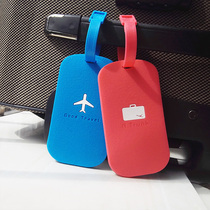 Luggage boarding pass travel case tag soft rubber custom trolley case silicone hangtag can be placed on bus bank cards