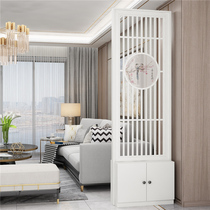 Screen partition decoration living room Simple modern new Chinese style Solid wood living room Shoe cabinet One-piece household entrance entrance cabinet