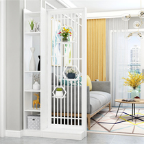 Screen partition living room new Chinese-style entrance grille entry door grille into the house to stop the hollow light luxury bedroom shelf