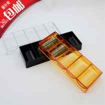 (Star Poker)Texas Holdem 100 pieces transparent chip holder without cover with cover code box(Chip box 100)