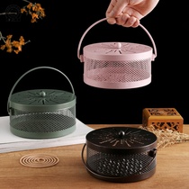 Wenxiang basin fire mosquito coil tray bracket household anti-scalding sandalwood stove large with lid safe mosquito coil artifact mosquito coil box