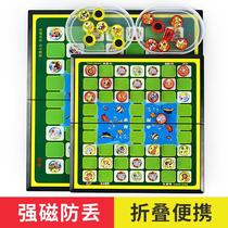 Magnetic Fighting Beast Chess Children Elementary School Children Elementary School Solid Animals Old genuine Genuine Magnet Pawns Classic Luxury version
