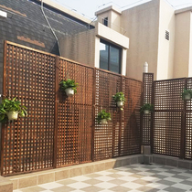  Outdoor anti-corrosion wood fence Balcony partition decoration climbing rattan flower frame carbonized wood fence Courtyard garden fence fence fence