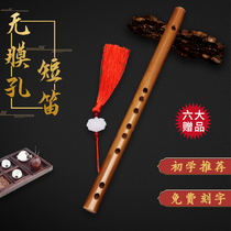 Flute bamboo flute mini Piccolo without membrane hole children adult beginner zero basic jade flute female ancient style instrument book