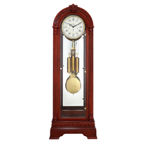 Maple Leaf Germany imported classic retro carved red sandalwood Hermler 12 sound Reed 9 sound tube mechanical floor clock 5656