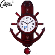 Kangba large rudder swing clock living room wall clock creative clock hanging table silent pendulum clock quartz clock wall clock