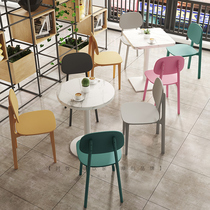 Coffee hall chair subnet Red simple leisure hotel fast food snack dessert shop milk tea shop cake shop table and chair combination