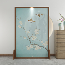 Chinese screen partition living room bedroom mobile porch cubicle office modern translucent flowers and birds blocking seat screen