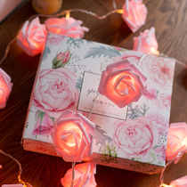 Valentines Day 520 decorative rose flowers led small colored lights flashing lights string lights star lights romantic marriage proposal ceremony