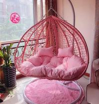 Double hanging basket rattan chair indoor balcony hanging chair home outdoor swing cradle chair Lazy Birds Nest hammock rocking chair