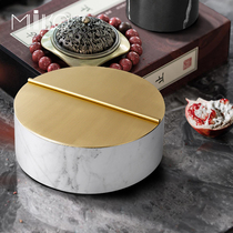 Modern light luxury marble creative storage jar art ornament sales department TV cabinet wine cabinet living room soft decorations
