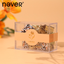 neverBAO WEN flower series long tail clip office supplies color metal ticket holder ticket clip dovetail clip small clip