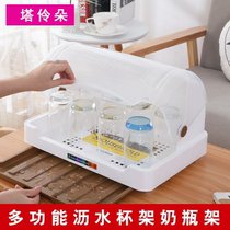 Baby bottle storage box put bottle box baby tableware storage box bottle drying rack with lid dust drain rack