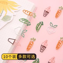 Carrot paperclip bookmark clip creative cute mini office white radish cartoon hand account metal paperclip