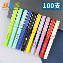 BKS7258 advertising gel pen personality LOGO custom printing company corporate brand promotion business signature pen Metal U-shaped pen clip sandblasting pen