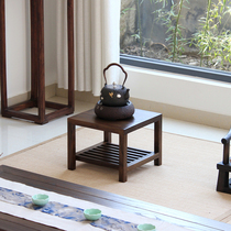 Tatami tea table simple solid wood kang table home balcony Japanese small table small apartment corner tea cabinet