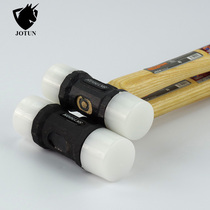 Brown Tu Ao New Nylon Mounting Hammer White Wood Cast Iron Hand Leather Knocking Tool DIY Punch Mounting Hammer
