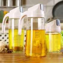 Glass oil pot does not hang oil Household oil bottle Kitchen oil tank pot Large capacity soy sauce vinegar seasoning bottle Vinegar pot oil tank