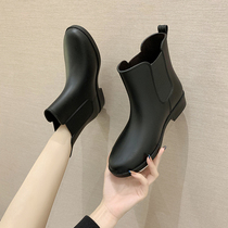 Rain shoes womens fashion warm outer short tube shoes Four Seasons work Korean version of waterproof non-slip wear-resistant rain boots water shoes women