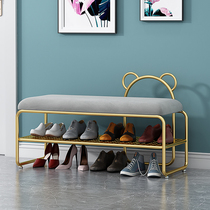 Changing shoes stool Home doorways Red creative stool Soft bag cushions Bench Wearing shoes Shoe Rack Shoes Cabinet Bench