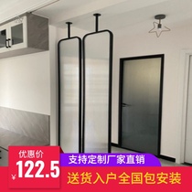 Screen glass floor-to-ceiling new art block simple partition rotatable Changhong frosted living room double-sided modern