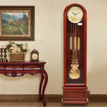 Polaris solid wood mechanical clock Germany Hermler 8-tone imported movement living room decoration clock