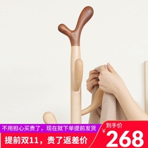 Hanger floor bedroom Net red creative introduction solid wood Nordic storage office hanger childrens room coat rack