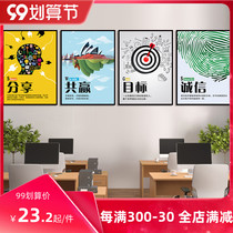 Corporate culture wall inspirational slogan exhibition board conference room corridor company hanging painting mural office decoration painting