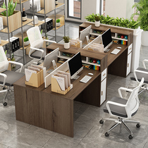 Staff office desk 4 6 people Office computer desk modern simple staff screen computer table and chair combination