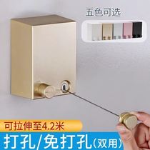 Apartment Clothesline Indoor Free of perforated Balcony Invisible Systolic deity Perforated Stainless Steel Flex Wire Sunbathing