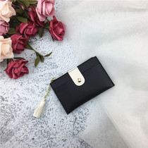 Zero Wallet Woman Short SLIM NEW KOREAN VERSION BRIEF ABOUT SMALL CARD CLIP BUS SLEEVE ZIPPED ZIPPED COIN BAG KEY BAG