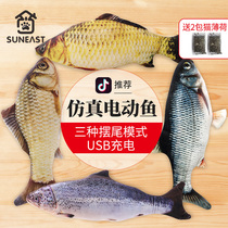 Cat toys self-hi Electric fish simulation products automatic cat stick molars bite-resistant cat fish children not suitable