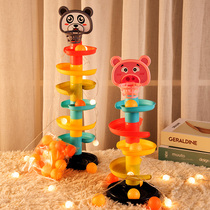 Baby stacking music Early education educational toys Turn around music track ball rolling ball 10 months baby 1 1 2 years old seven layers