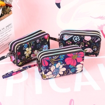 Taozi simple three zipper long wallet key bag hand-held hand-held fabric Coin Coin Wallet mobile phone bag large money bag