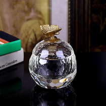 Italy imported crystal glass candy cans creative jewelry box living room coffee table home tea cans decorative ornaments