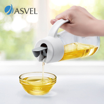 Japan ASVEL Aji Egret Oil jug Automatic opening and closing glass oil bottle not hanging oil with handle large capacity 650ml