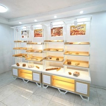 Bakery Dim Sum model multi-layer wrought iron paint Nakajima cabinet pastry beverage cash register small curved baking