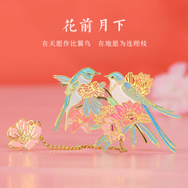 Exquisite Hollow Brass Metal Art Bookmarks Simple Art Exquisite Creative Souvenirs Classical hipster Cartoon Chinese Style Gifts for Teachers Students Small Gifts Customized Letters