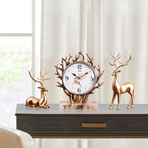 Large clock living room Nordic ornaments clock modern European watch personality creative Silent desktop home clock