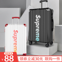 Rod box ins Net Red Women 20 inch small luggage personality suitcase universal wheel Men 24 password leather box