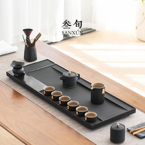 Thirty-year Wujin Stone Tea Plate Tea Set Home Light Luxury Kung Fu Tea Set Complete Office Meeting Guest Tea Plate High-end
