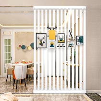 Nordic solid wood partition screen Modern simple creative living room decoration Light luxury grille vertical bar Entrance column
