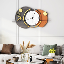 Creative wall clock living room home fashion simple background wall decoration clock Nordic light luxury atmospheric decorative clock