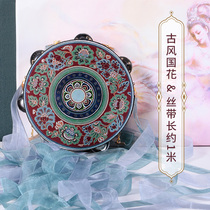 Hanfu photo location props Bell Drum Tang Song wind Dunhuang wind hand drum with multi-color ribbon tassel accessories hairpin