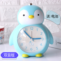 Alarm clock cartoon children childrens students special bedside night light creative personality multifunctional electronic music small noise table