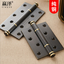 4-inch pure copper primary-secondary hinge without notching hinge folding loose leaf 5 inch flat opening silent plus coarse bearing wood door hinge